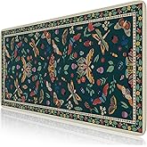 iCasso Desk Mat, Desk Matt for Desktop, Cute Desk Pad Mat, XXL Large Mouse Pad for Desk, Anti-Slip Big Mousepad with Stitched Edges, Keyboard Pad Mouse Mat for Computer(Green)