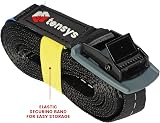 TENSYS 6 Pack 25mm Cambuckle Tensioner Straps 3m Black Reflective Stripe view 4