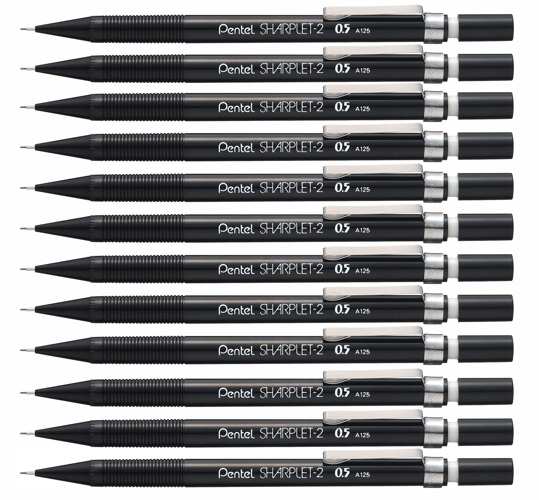 Pentel Sharplet Mechanical Pencil, 0.5 mm Lead (Pack of 12), Black