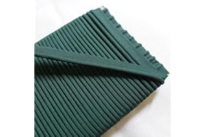 laceking2013 Laceking Premium Quality 16 Yards Crafts Maxi Piping Trim, 0.5 Inches Wide Single Fold Bias Tape, Welting Cord, Cotton Polyester Mixed for Sewing, Trimming, Upholstery (Forest Green)