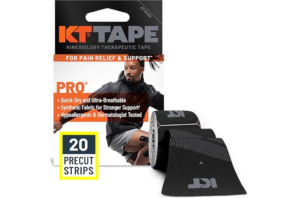 KT Tape PRO 20 Strip 10" Precut Jet Black
