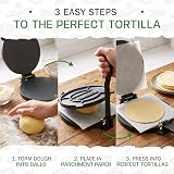 Tortillada Tortilla Press Cast Iron 25 cm with Recipe E-Book 50 Tortilla Recipes view 6
