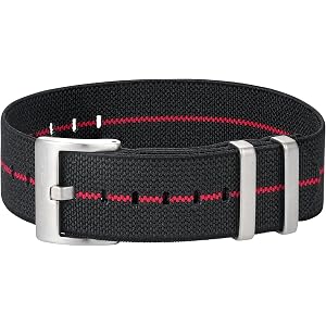 BluShark Pajama Elastic Nylon Watch Bands Multiple Sizes and Colors | Stretchy Single-pass Watch Strap for Men & Women, Low-p
