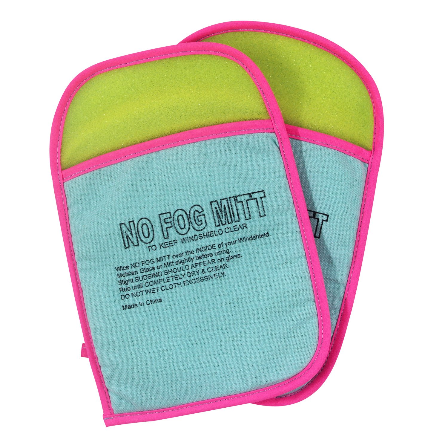 2 Pack No fog mitt to Keep Windowshield Clear. Also Perfect for Bathroom Mirror.15*23CM, One Size Fit All.
