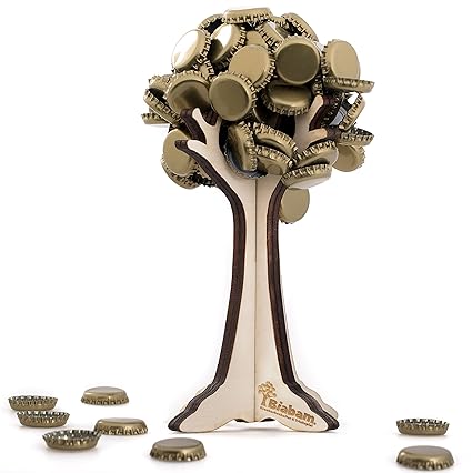 sagl.tirol holzmanufaktur Magnetischer Biabam Kronkorkenhalter & Trinkspiel hält mehr als 100 STK Kronkorken - Männer Geschen