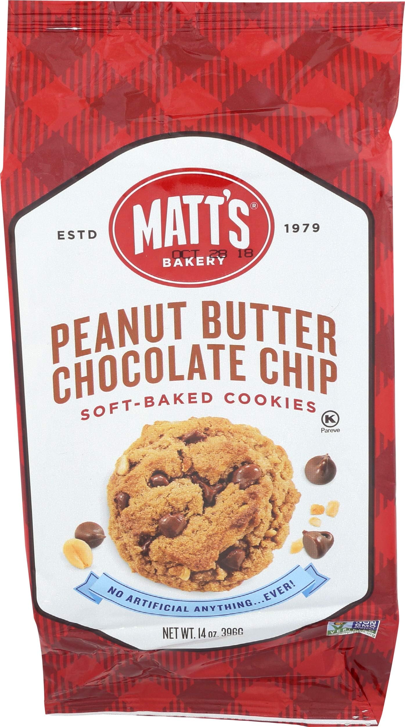 Matts Cookies Chocolate Peanut Butter Cookies, 14 oz