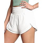 THE GYM PEOPLE Women's High Waisted Worktout Shorts Quick Dry Running Athletic Shorts with Mesh Liner Zipper Pocket