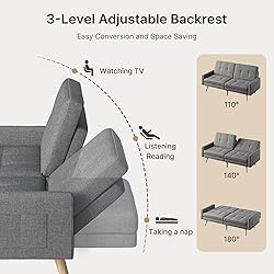 Gizoon Futon Sofa Bed, 70.9" Futon Couch with