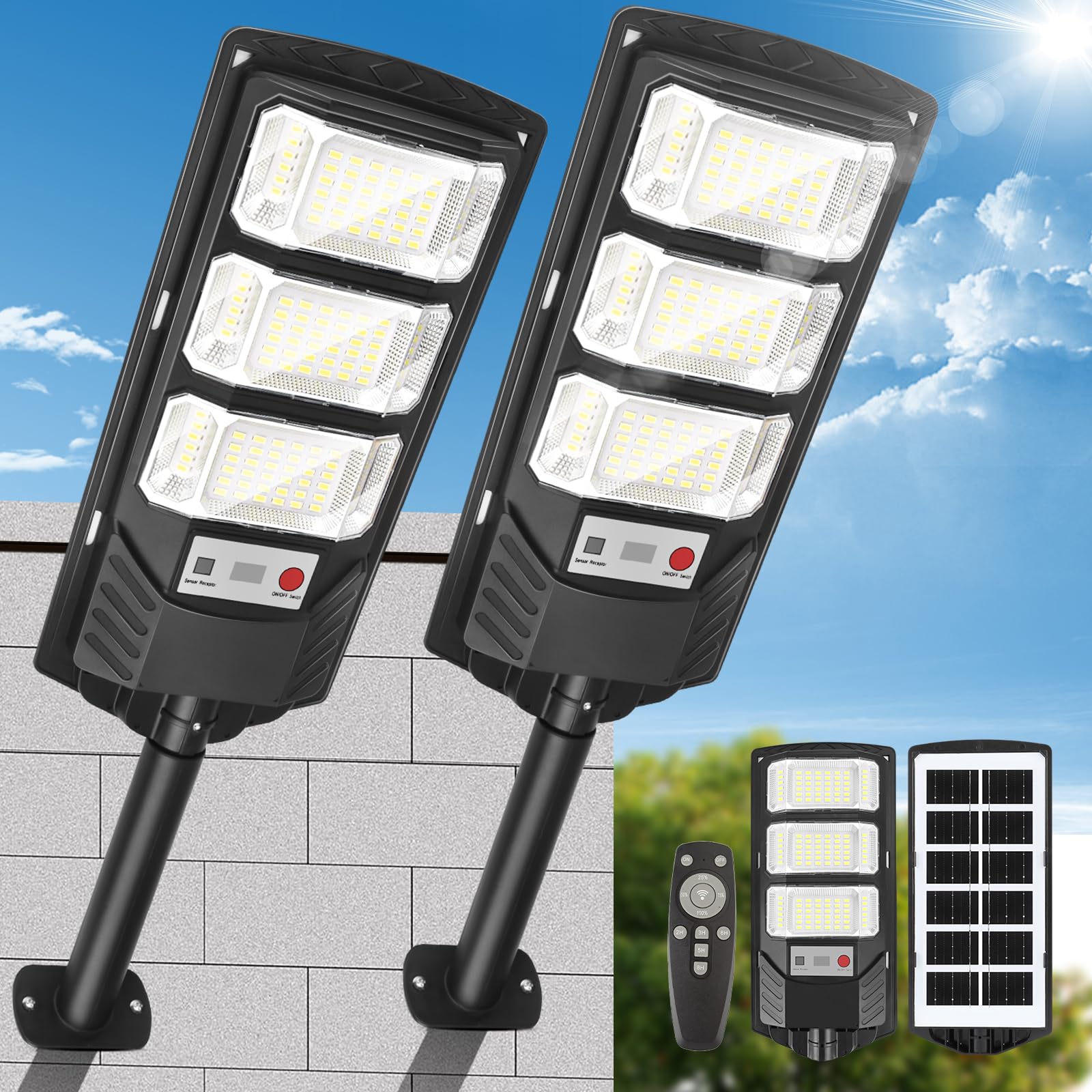 Photo 1 of ***ONLY ONE**** EWIQIRAO Solar Lights Outdoor Waterproof  - Solar Flood Light Outdoor Motion Sensor LED 6500K Security Light Remote Street Lights Dusk to Dawn Wall Mount for Yard Parking