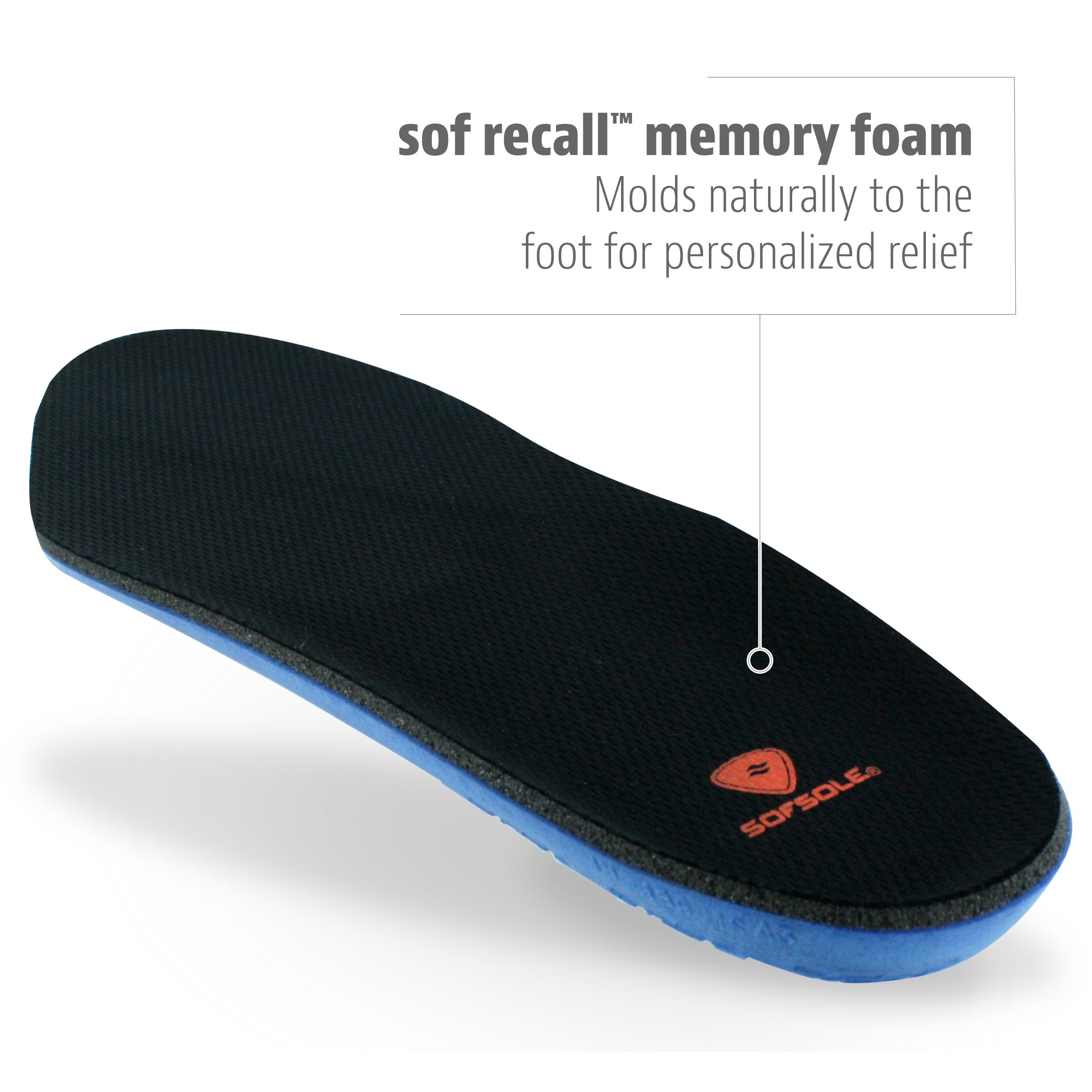 Sof Sole Men's Memory Foam Comfort Shoe Insoles, Men's Size 813