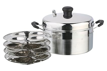 Pristine Stainless Steel Idli Cooker, 21 cm / 4 Plates