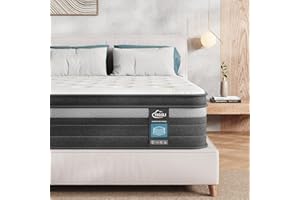 TeQsli Queen Size Mattress 10 Inch, Gel Memory Foam & Pocket Springs Queen Hybrid Mattress in a Box for Back Pain Relief & Motion Isolation, CertiPUR-US Certified, 10-Year Support