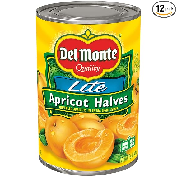Del Monte lite Extra Light syrup Apricot halves (024000167013)