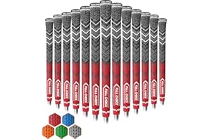 Full Choice Cross Corded Golf Grips 13 Pack, Low Taper Design, Choose from 13 Grips or 13 Grips with All Kits, 3 Sizes 5 Colors Options, Multi-compound Hybrid Golf Club Grips, CG01 Series