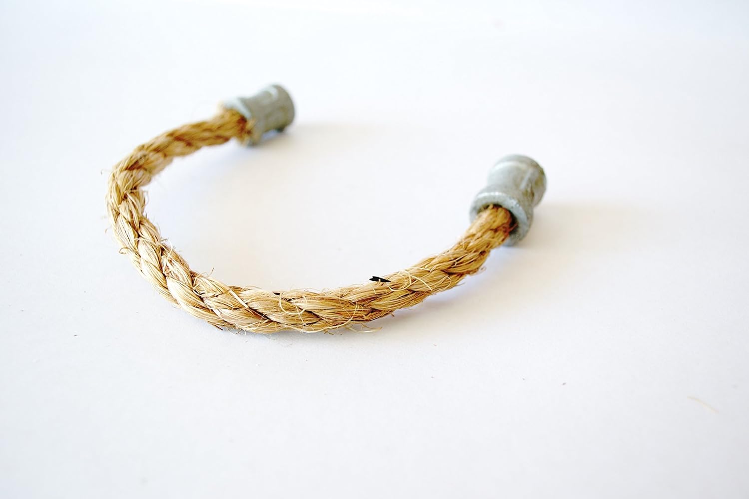 Small Rope Drawer Pulls Straight Galvanized Ends Handmade