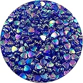 Daiyifiy 500Pcs Acrylic Heart Beads, Royal Blue AB, Heart Shape, DIY Bracelet Earring Necklace Key Chains
