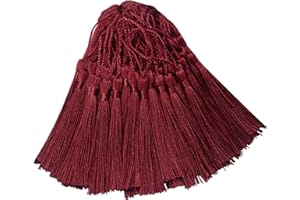 Handmade Graduation Bookmark Tassel Craft: 100pcs 5 Inches Silky Floss Soft Book Mark Tassels with Loops for DIY, Jewelry Mak