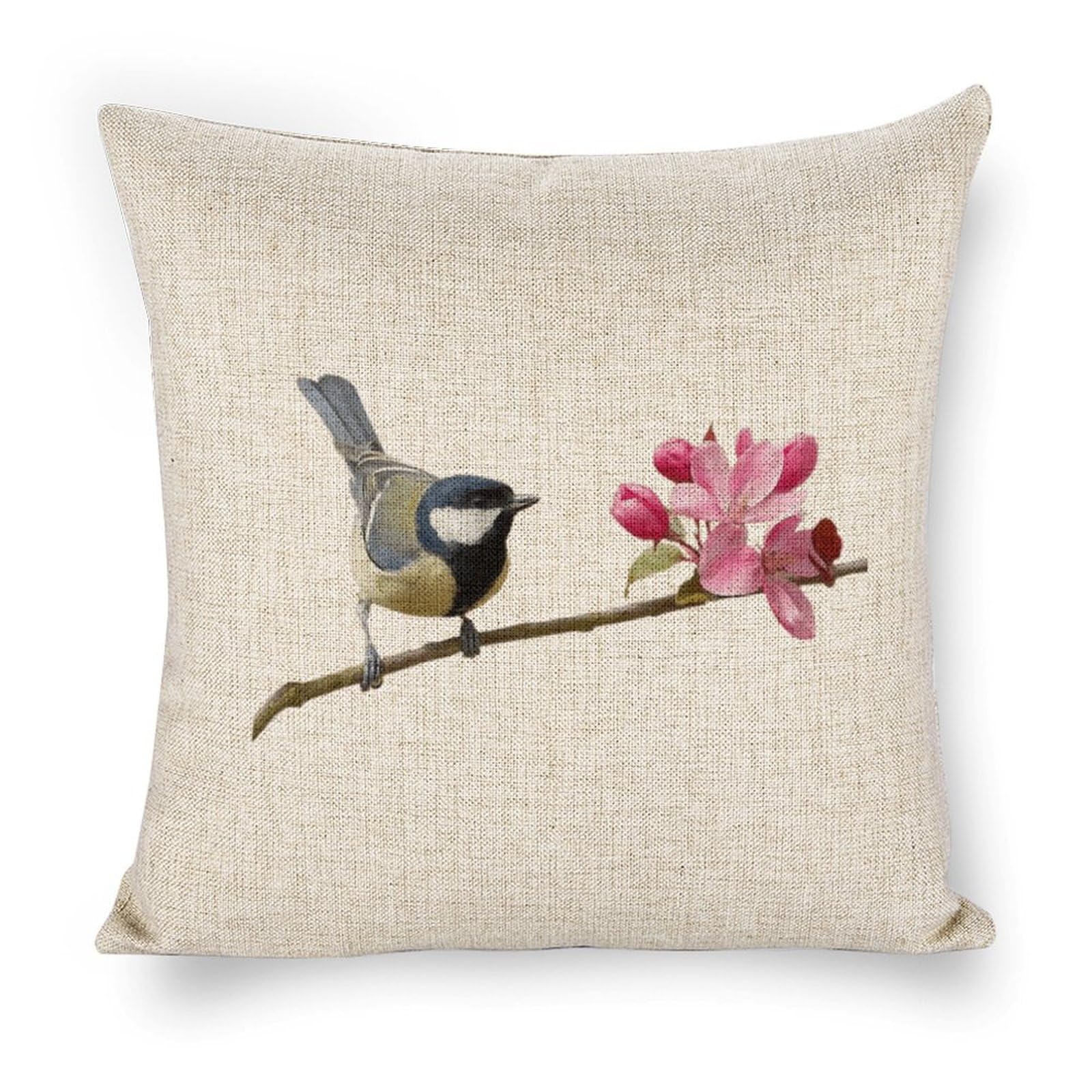 Photo 1 of Magnolia18x18 Linen Pillow Cover Comfortable Healthy Bright Colorful Design Durable Perfect for Patio Garden Sofa Outdoor Car