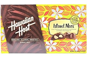 Hawaiian Host Island Macs Tiare Milk Chocolate Covered Macadamia Nuts 5 oz Boxes (1 Box)