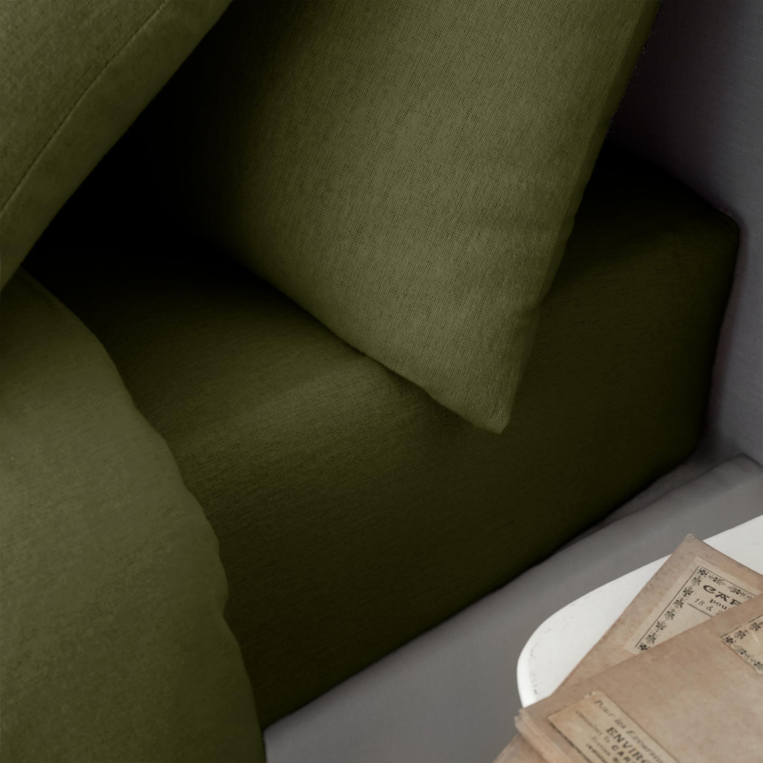 Catherine Lansfield Brushed Cotton Double Fitted Sheet Green