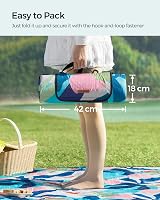 SONGMICS Large Picnic Blanket 200x200cm Water Repellent Multicoloured Fern view 7