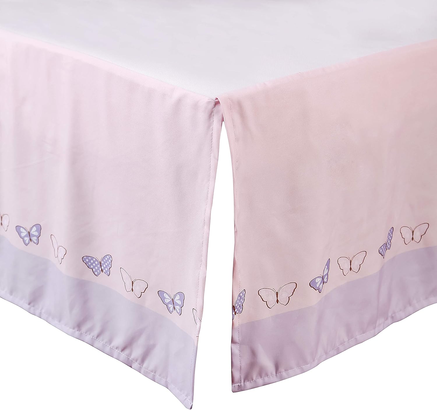 La Premura Butterfly Baby Nursery Crib Bedding Set for Girls – Butterfly 3 Piece Standard Size Crib Bedding Sets in Pastel Pink and Purple: Kitchen & Dining