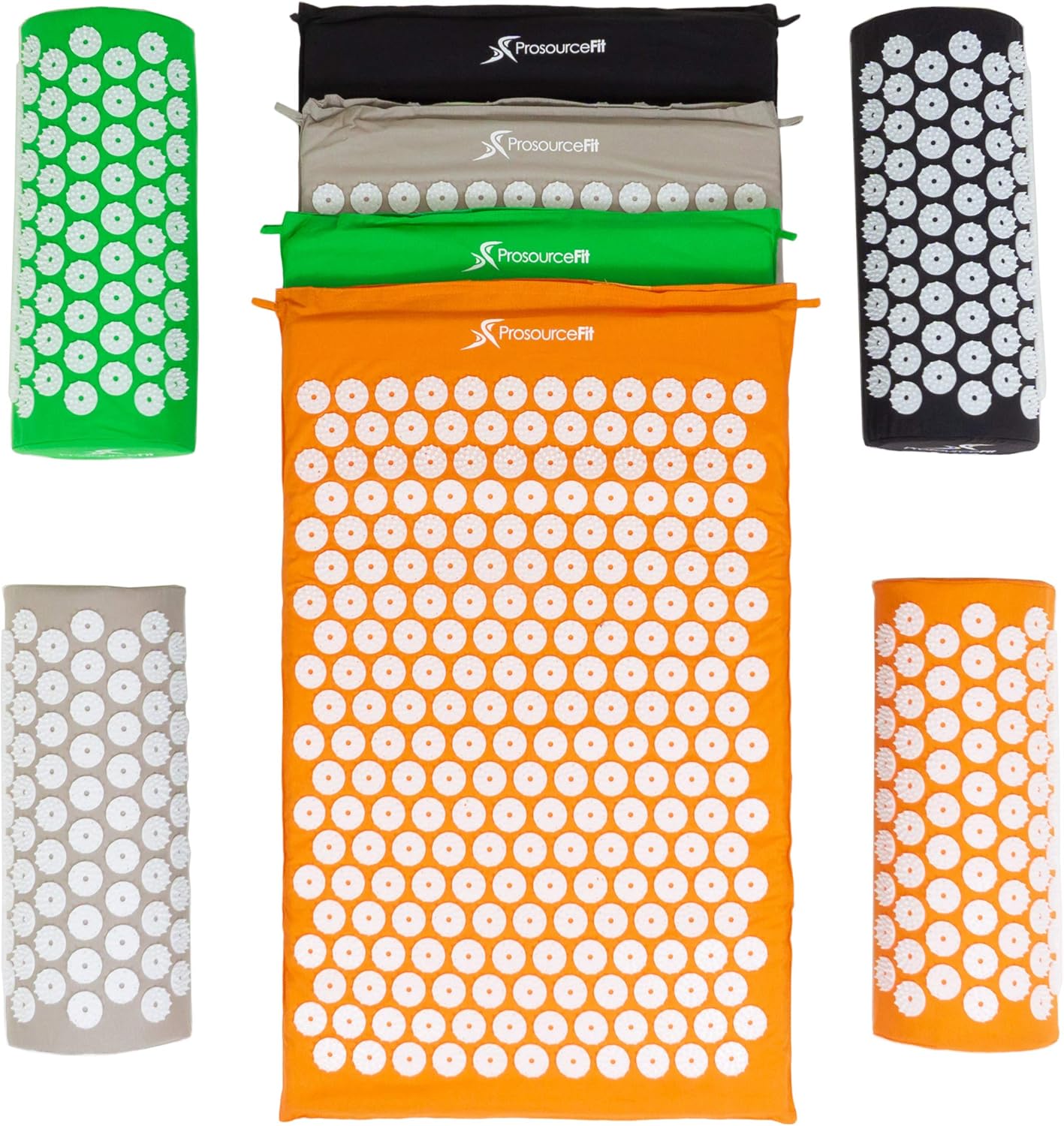 ProsourceFit Acupressure Mat and Pillow Set - Grey: Sports & Outdoors