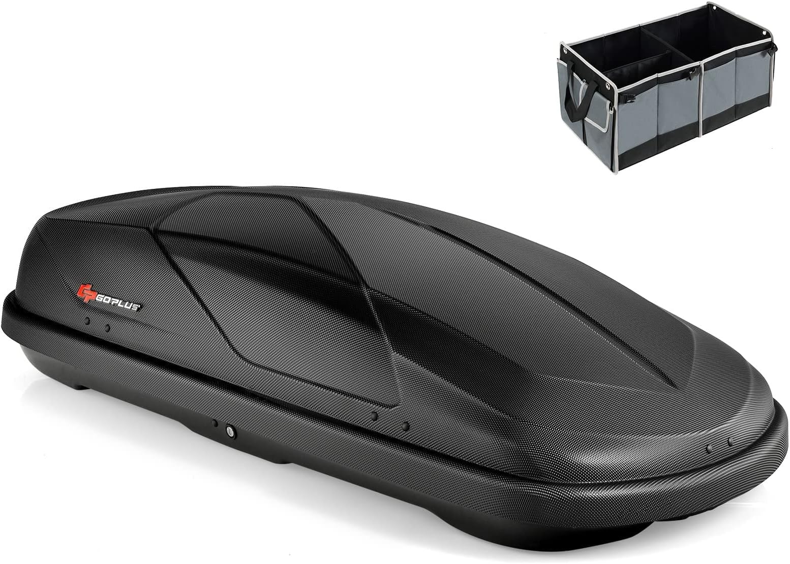 Goplus Cargo Box, Waterproof Rooftop Cargo Carrier, Heavy Duty Roof