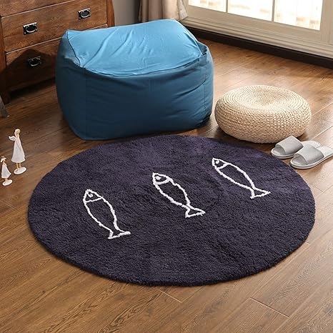 Amazon.com: AQUYY Cotton Cartoon Carpet, Round Floor Mat ...