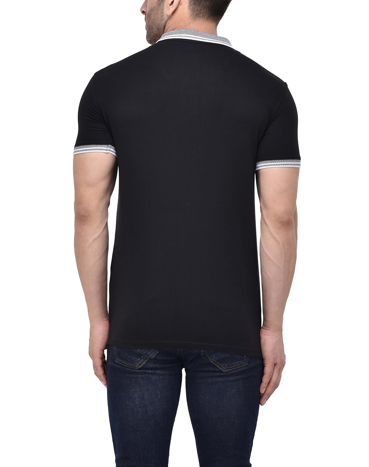 tinted men's cotton lycra polo neck t-shirt (tj753clh)