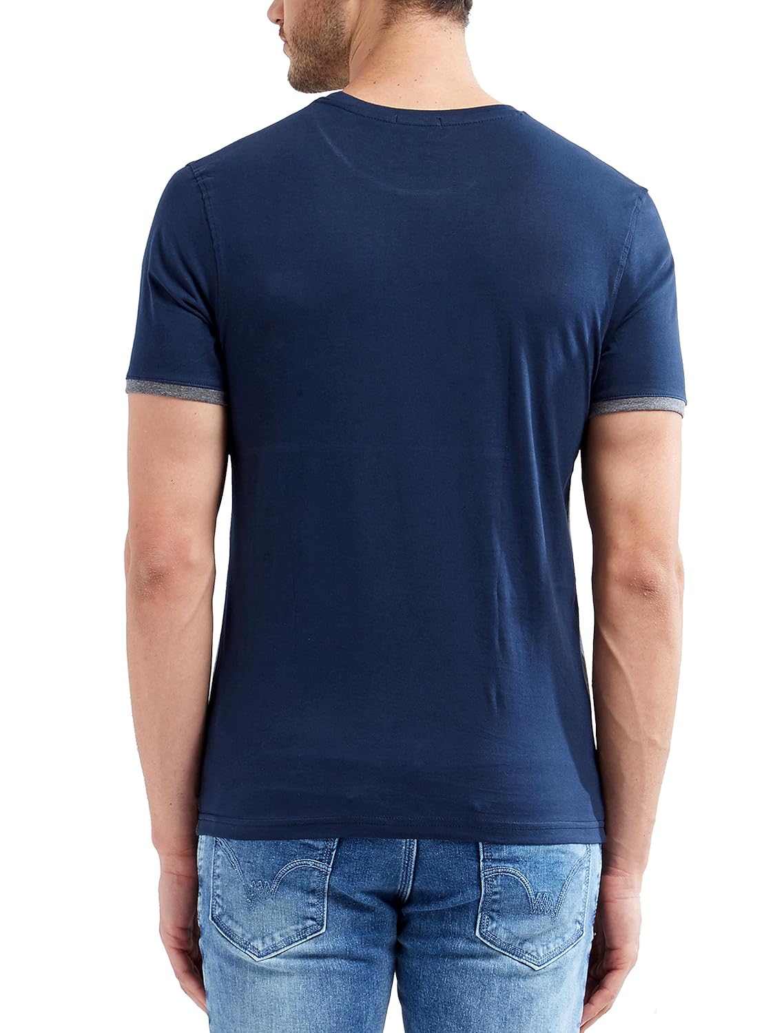 maniac men's cotton t-shirt (ml-mens-voonik-hs-rneck-navy)