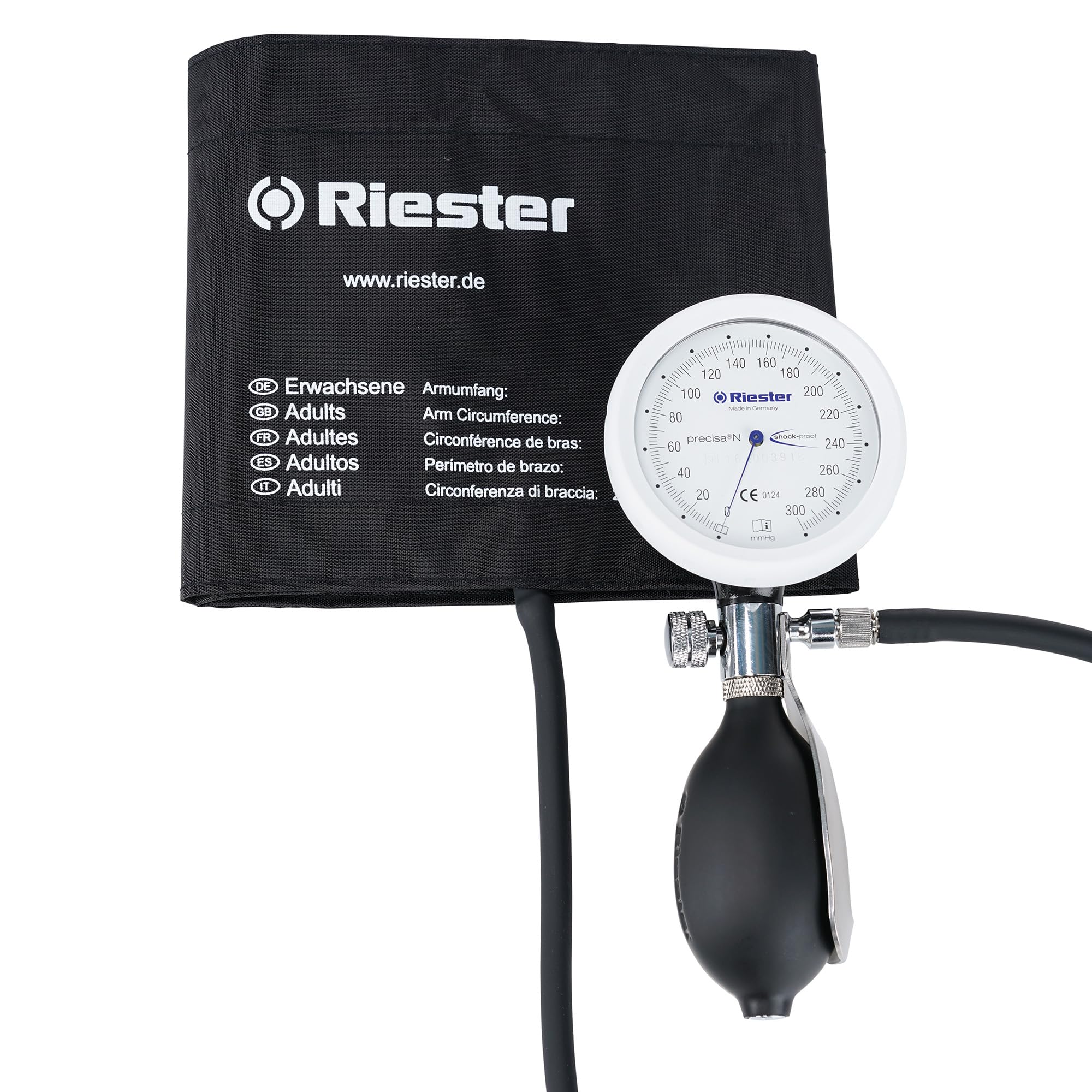 Riester 1364-107 precisa N Shock Proof Aneroid Sphygmomanometer with Adult Cuff