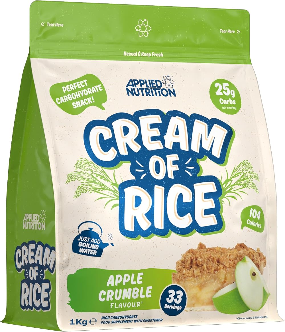 Applied Nutrition Cream of Rice High Carbohydrate 1kg Apple Crumble