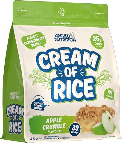 Applied Nutrition Cream of Rice High Carbohydrate 1kg Apple Crumble