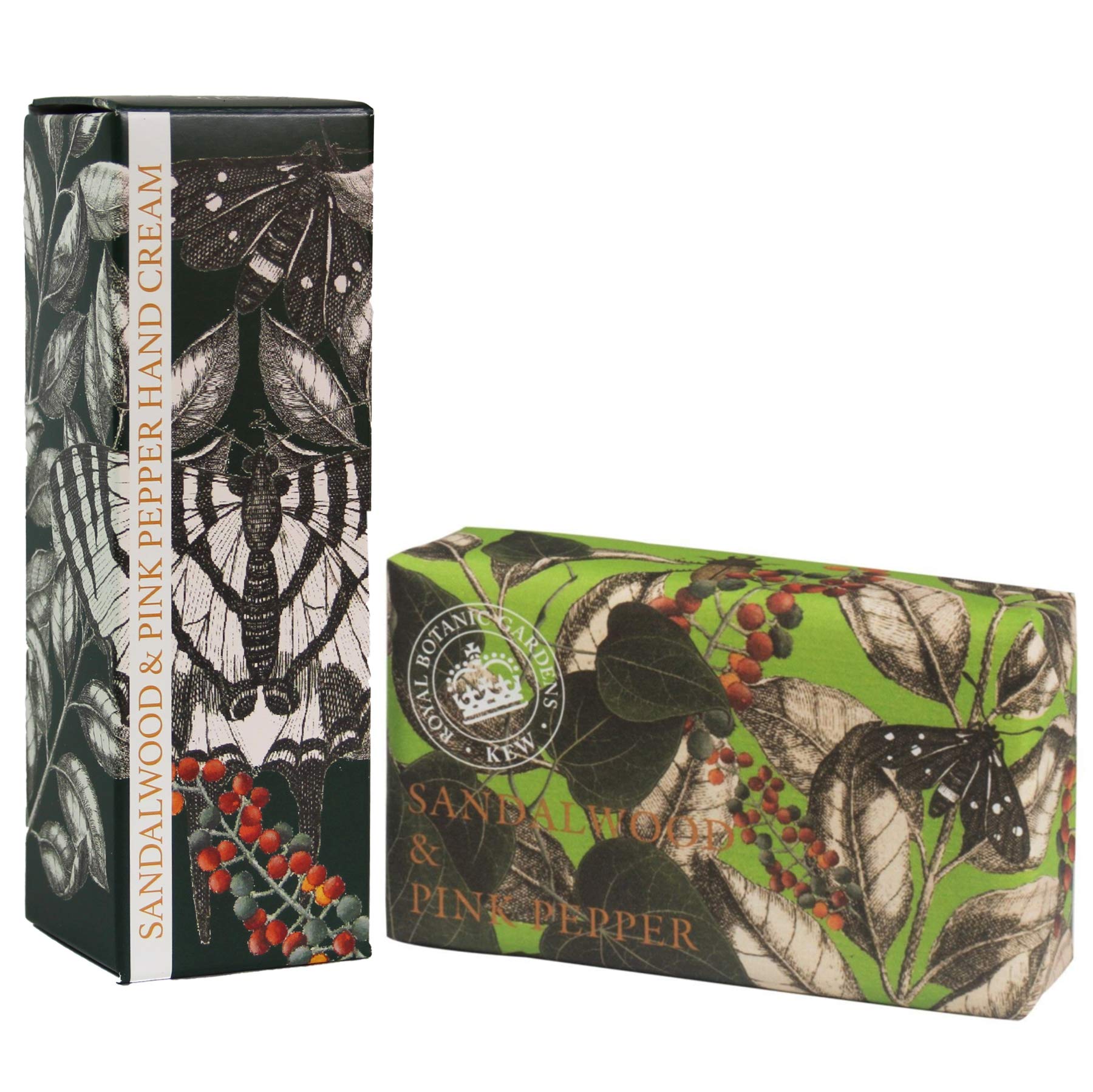 Royal Botanic Gardens KEW Hand Cream & Shea Butter Set - Sandalwood & Pink Pepper