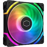 Cooler Master MasterFan SF120M ARGB Premium Fan, ARGB Customizable Lighting, Inter-Link Fan Blade, Industrial Material, 120mm
