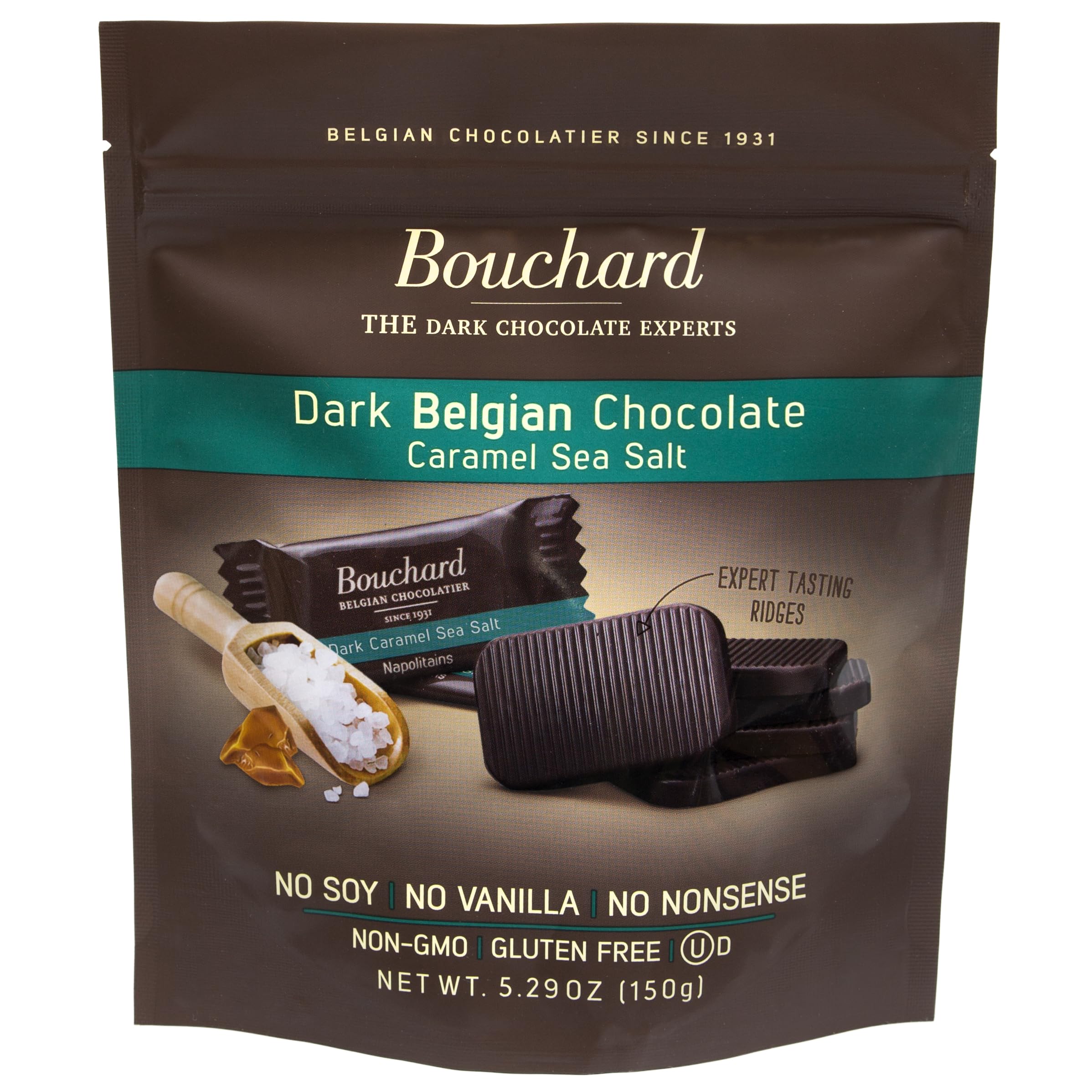 Bouchard Belgian Dark Chocolate with Caramel & Sea