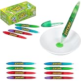 Juicy Drop Sour Candy Gel Pen, 12 Ct, Assorted Fruity Flavors | Full Size, Party Favors, Birthday Parties, Goodie Bags, Gifts for Kids