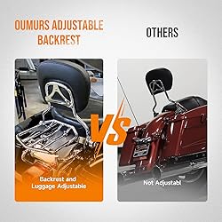 Oumurs Adjustable & Detachable Sissy Bar Passenger