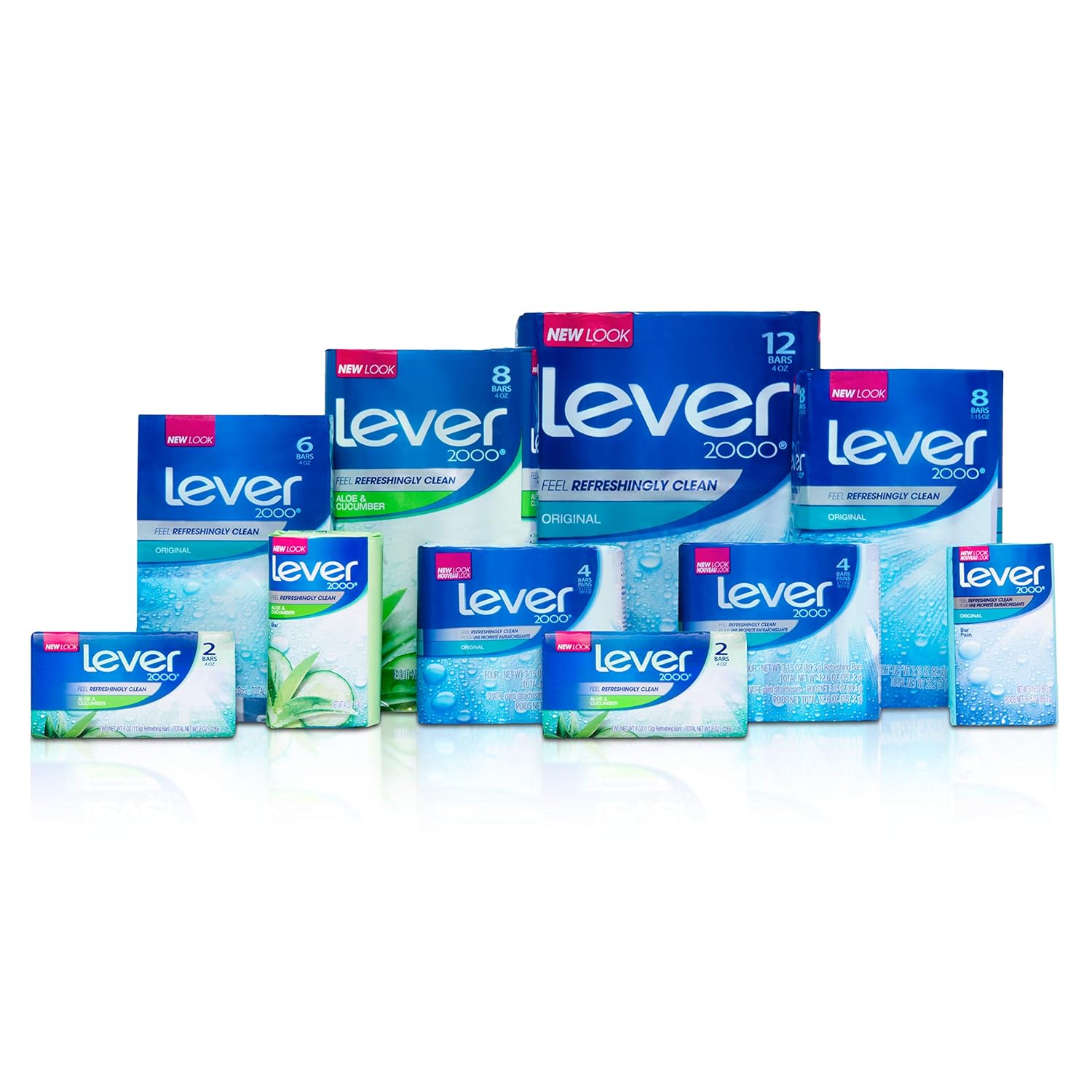 Lever 2000 Bar Soap Refreshing Body Soap and Facial Cleanser Original Effectively Washes Away Bacteria 4 oz 8 Bars: Prime Pantry