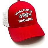 Officially Licensed University Wisconsin Hat Classic Mesh Trucker Adjustable Badgers Embroidered Team Logo Structured Cap