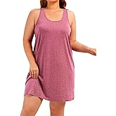 Plus Size Tank Nightgowns Women Sleepwear Racerback Sleeveless Night Gown Dresses Sleep Shirts