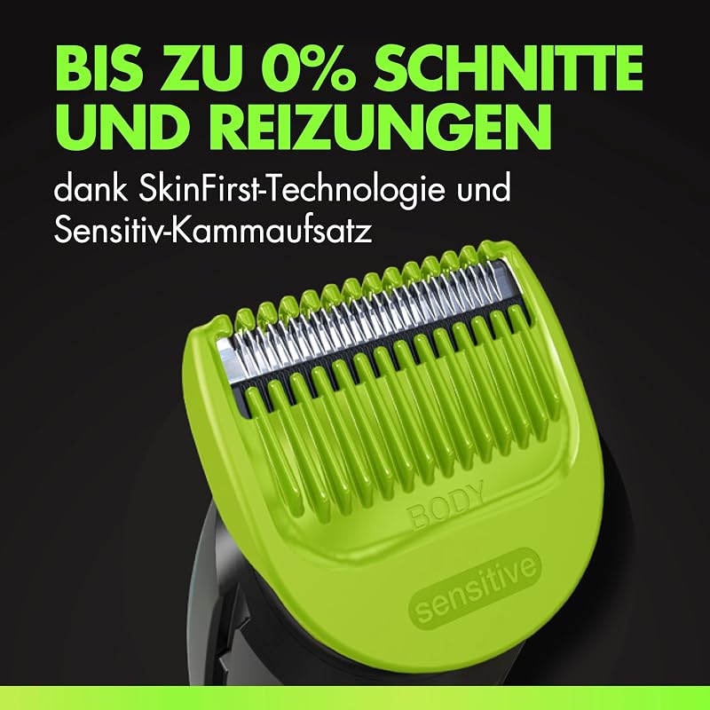 n Labs i5 Body + Intimate Trimmer Trimmer Herren, Schwarz/Grün