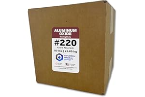 INDUSTRIAL MINERAL SUPPLY Aluminum Oxide - 50 lbs. or 22. 69 kg. - Sand Blasting Abrasive Media for Sandblasters, Sandblast Guns and Blast Cabinets (#220 - Extra Fine)