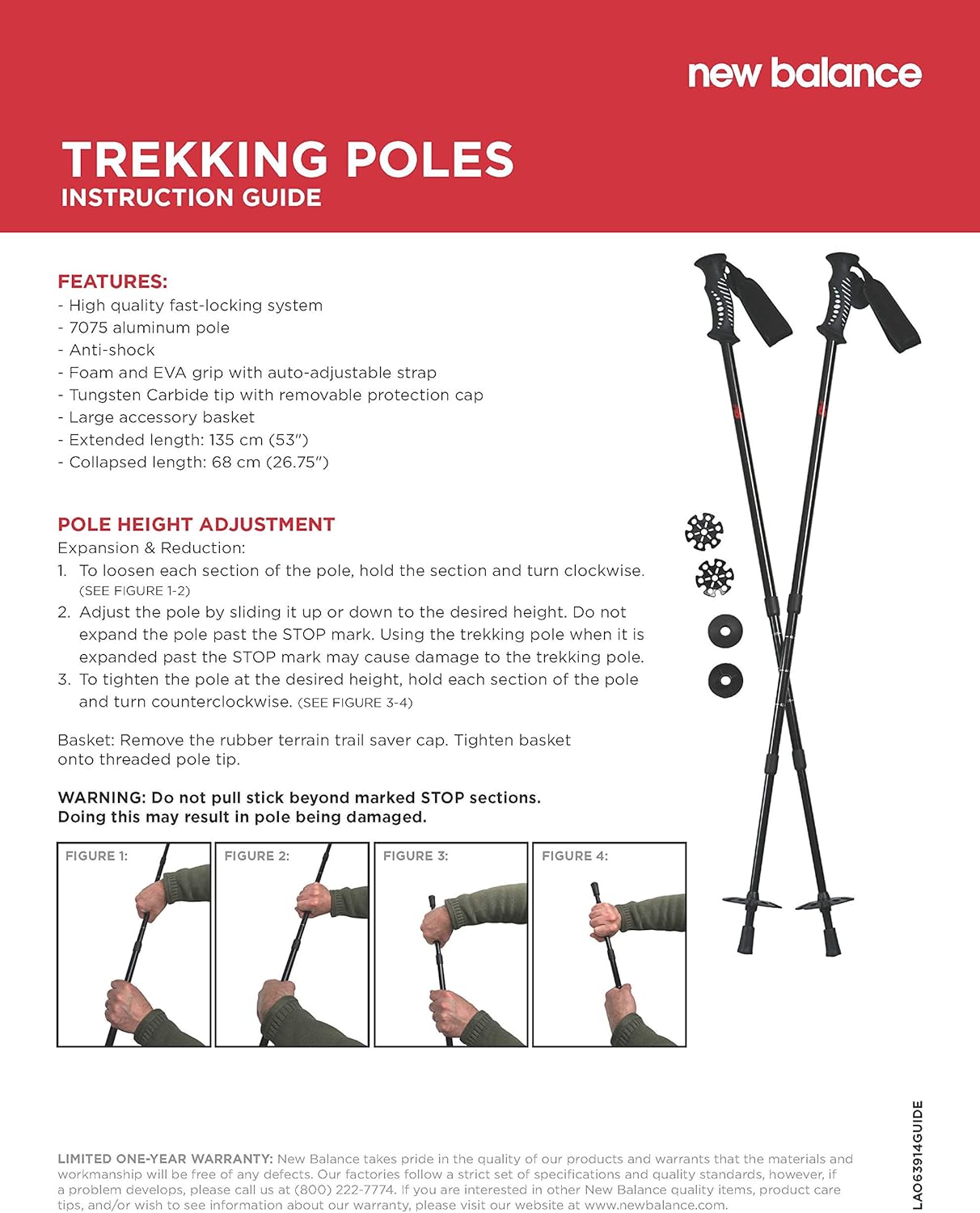 new balance trekking poles