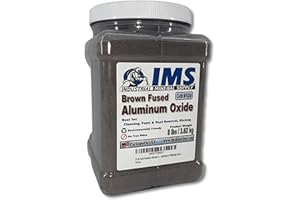 INDUSTRIAL MINERAL SUPPLY #120 Grit Premium Brown Fused Aluminum Oxide - (8 LBS or 3.62 kg) - Fine Grade High Density Sand Blasting Abrasive Media for Etching, Blast Cabinets or Blaster Guns