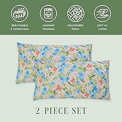 Elegant Comfort Ultra Soft Set of 2 Floral Print