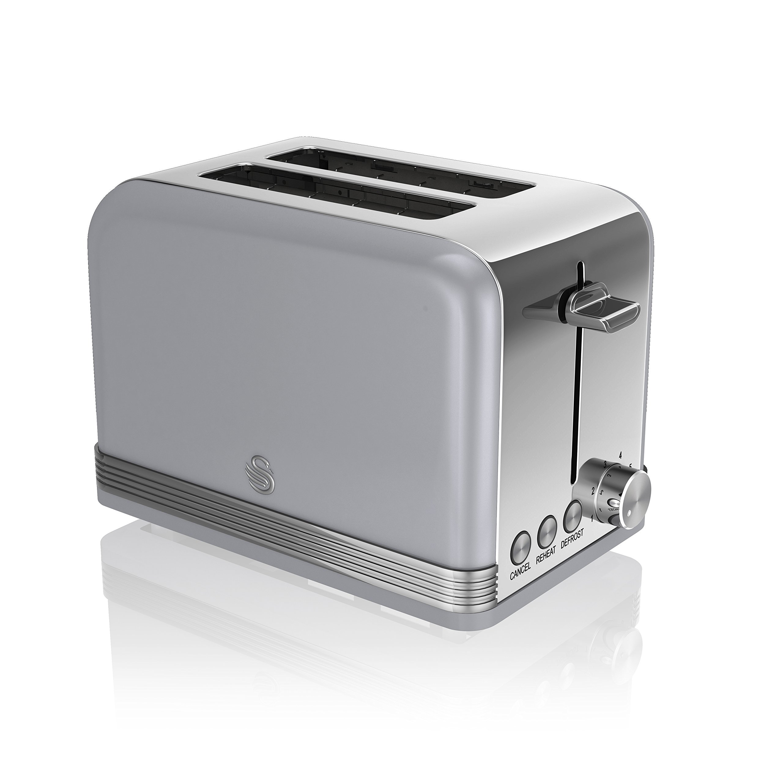 Swan 2 Slice Retro Toaster (Grey)