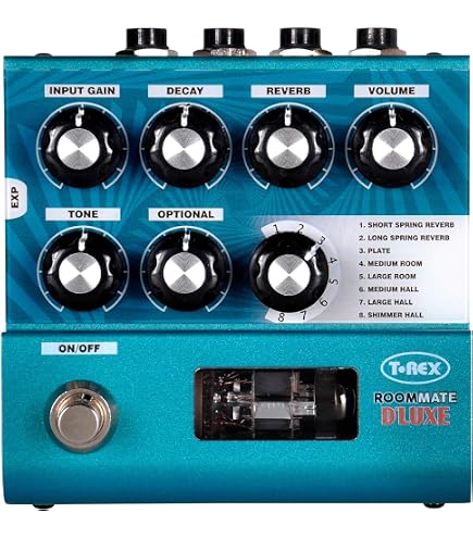 T-Rex Engineering FAT-SHUGA Reverb Guitar Effects Pedal with Overdrive/Boost Functionality (10178) : Musical Instruments