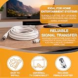 D.A.Y. Republic 5m TV Aerial Coax Cable with Female Adapter Silver view 3